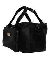 Black Shoulder Strap Pet Carry Logo Plaque Bag