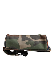 Dolce & Gabbana Multicolor Camouflage Cotton Leather Fanny Pack