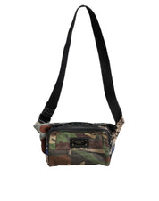 Dolce & Gabbana Multicolor Camouflage Cotton Leather Fanny Pack