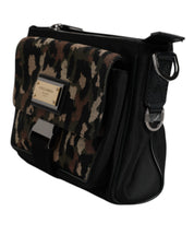 Multicolor Leopard Jacquard Crossbody Bag