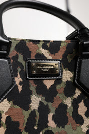 Multicolor Leopard Shopping Tote Shoulder Bag