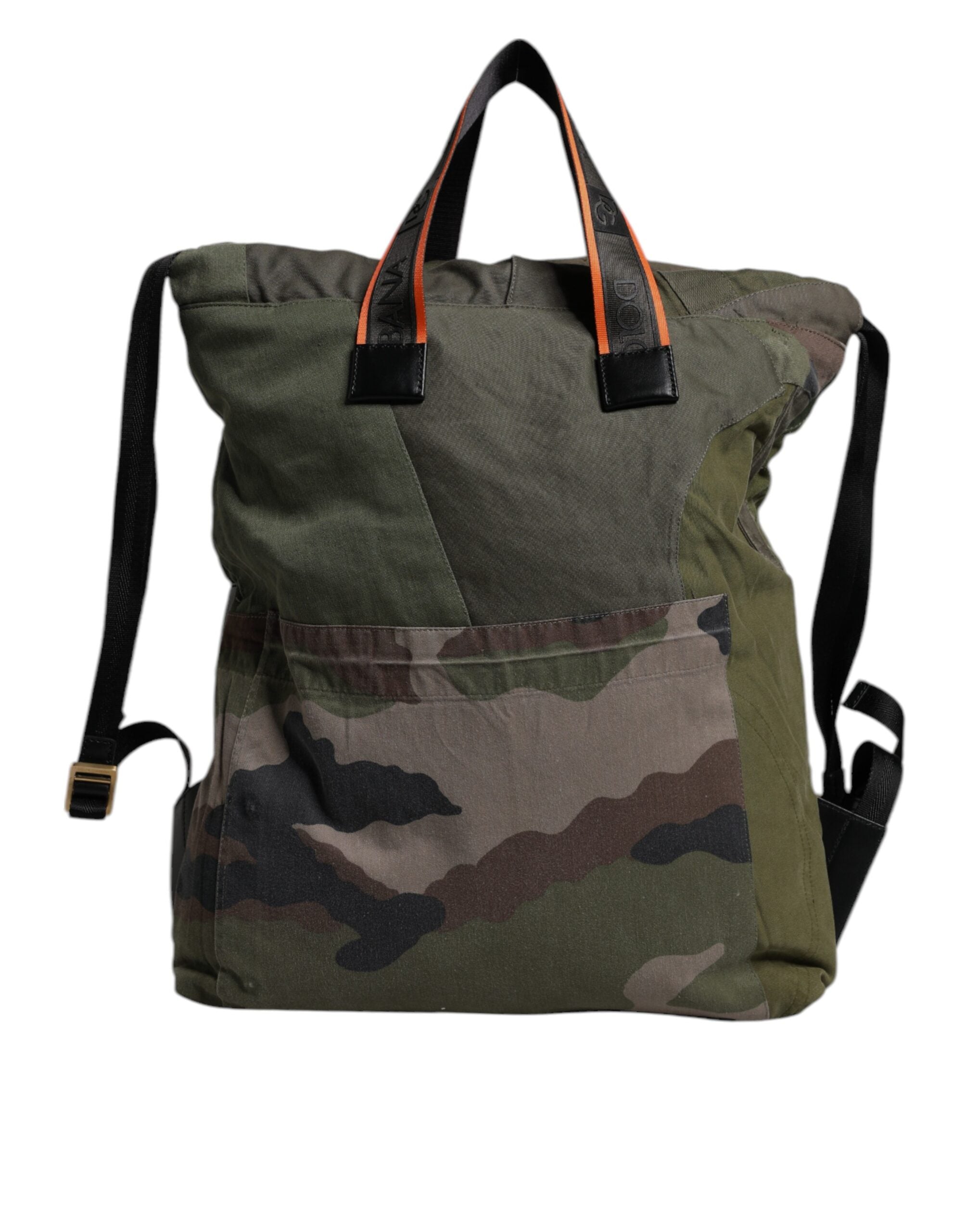 Dolce & Gabbana Military Green Cotton Rucksack