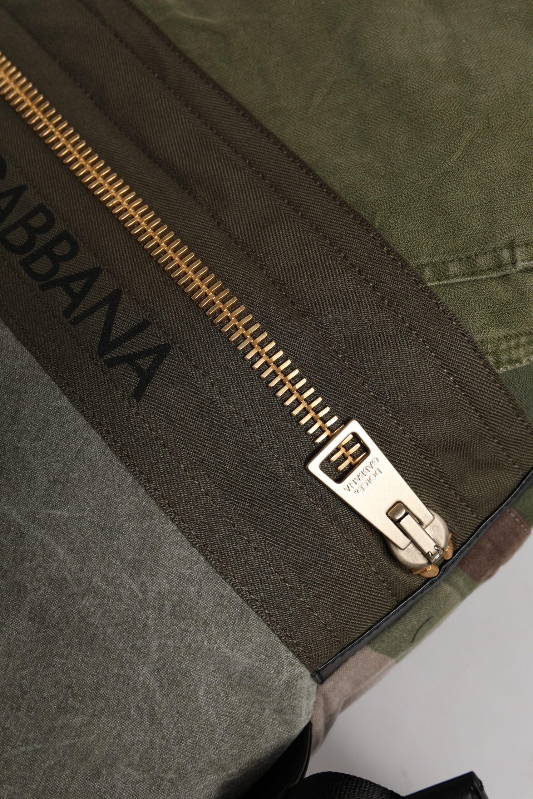 Dolce & Gabbana Military Green Cotton Rucksack