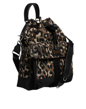 Dolce & Gabbana Leopardfärgad Axelväska i Bomullsblandning