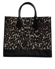 Multicolor Leopard Shopping Tote Shoulder Bag