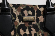 Multicolor Leopard Shopping Tote Shoulder Bag
