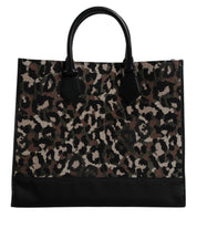 Multicolor Leopard Shopping Tote Shoulder Bag