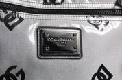 Dolce & Gabbana Gray Black Polyester Backpack