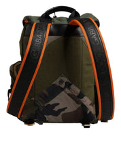 Dolce & Gabbana Military Green Cotton Calf Leather Nylon Backpack