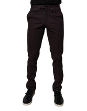 Brown Pure Cotton Slim Fit Men Dress Pants
