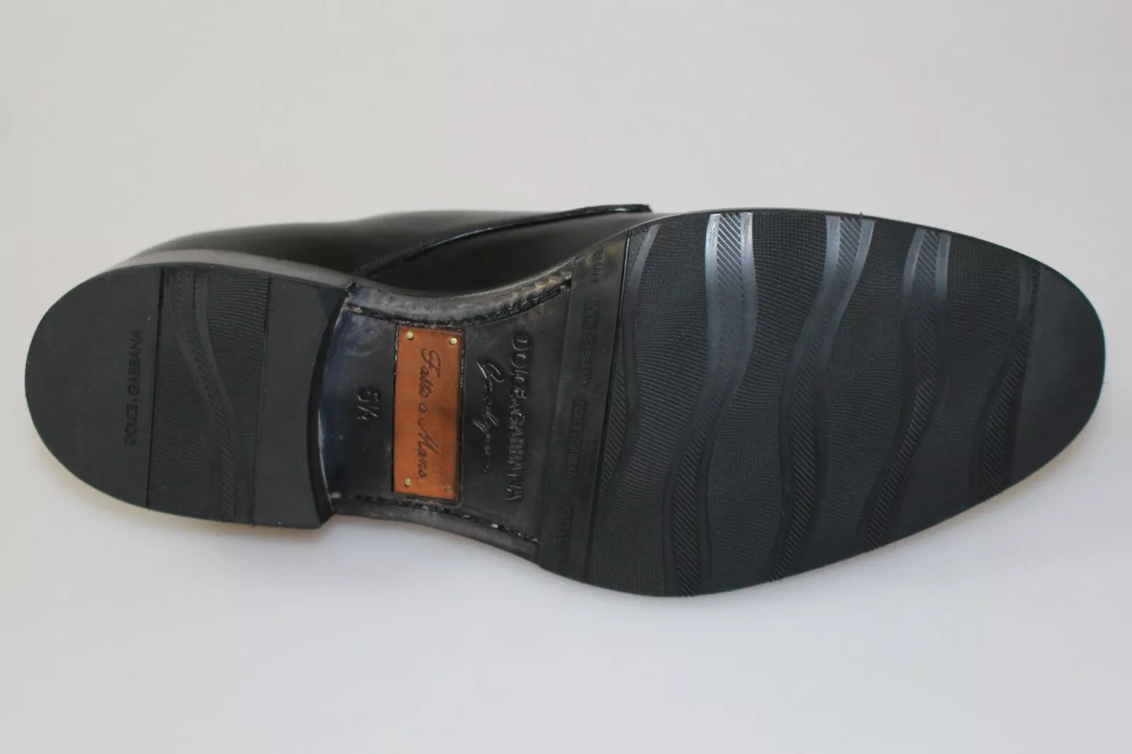 Dolce & Gabbana Black Leather Derby Shoes