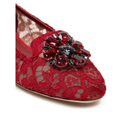 Red Viscose Ballet Flat