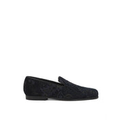 Etro Blue Jacquard Floral Slip-On Loafers