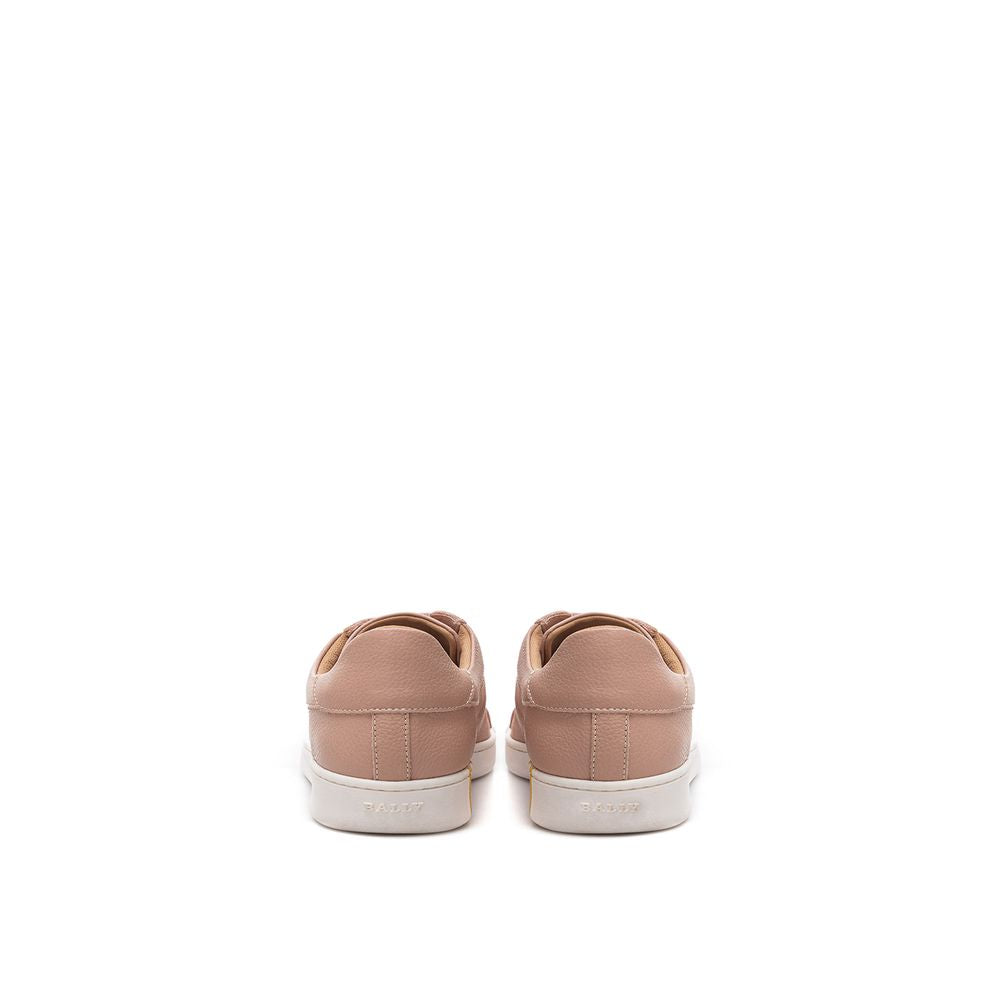 Bally Pink Leather Low Top Sneakers