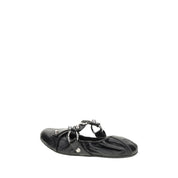 Black Calf Leather Bos Taurus Ballet Flats