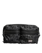 Dolce & Gabbana Black Gray Leopard Belt Bag