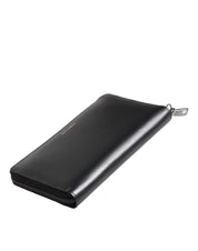 Black Blue Exotic Leather Embossed Continental Wallet