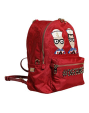 Dolce & Gabbana Red Nylon Calf Leather Backpack