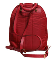 Dolce & Gabbana Red Nylon Calf Leather Backpack
