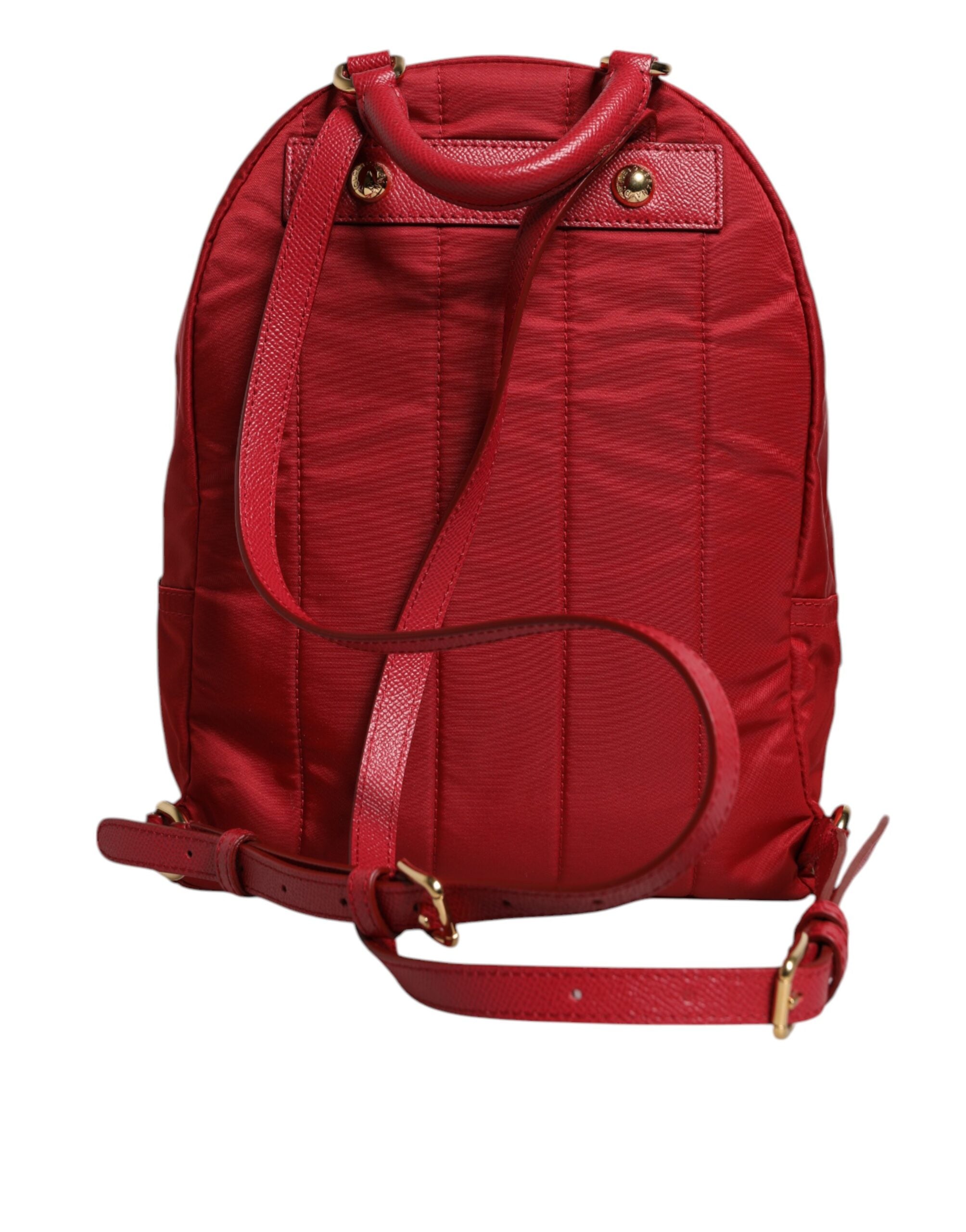Dolce & Gabbana Red Nylon Calf Leather Backpack