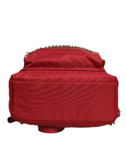 Dolce & Gabbana Red Nylon Calf Leather Backpack