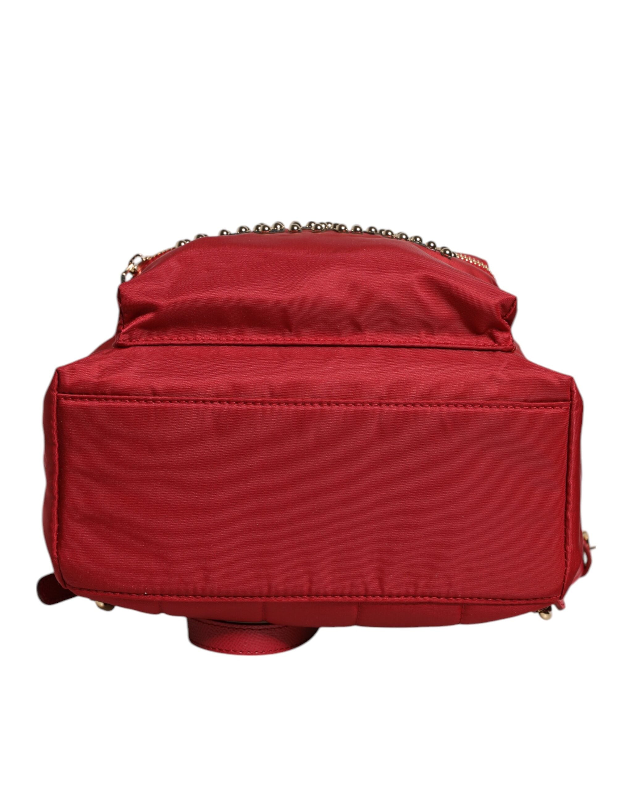 Dolce & Gabbana Red Nylon Calf Leather Backpack