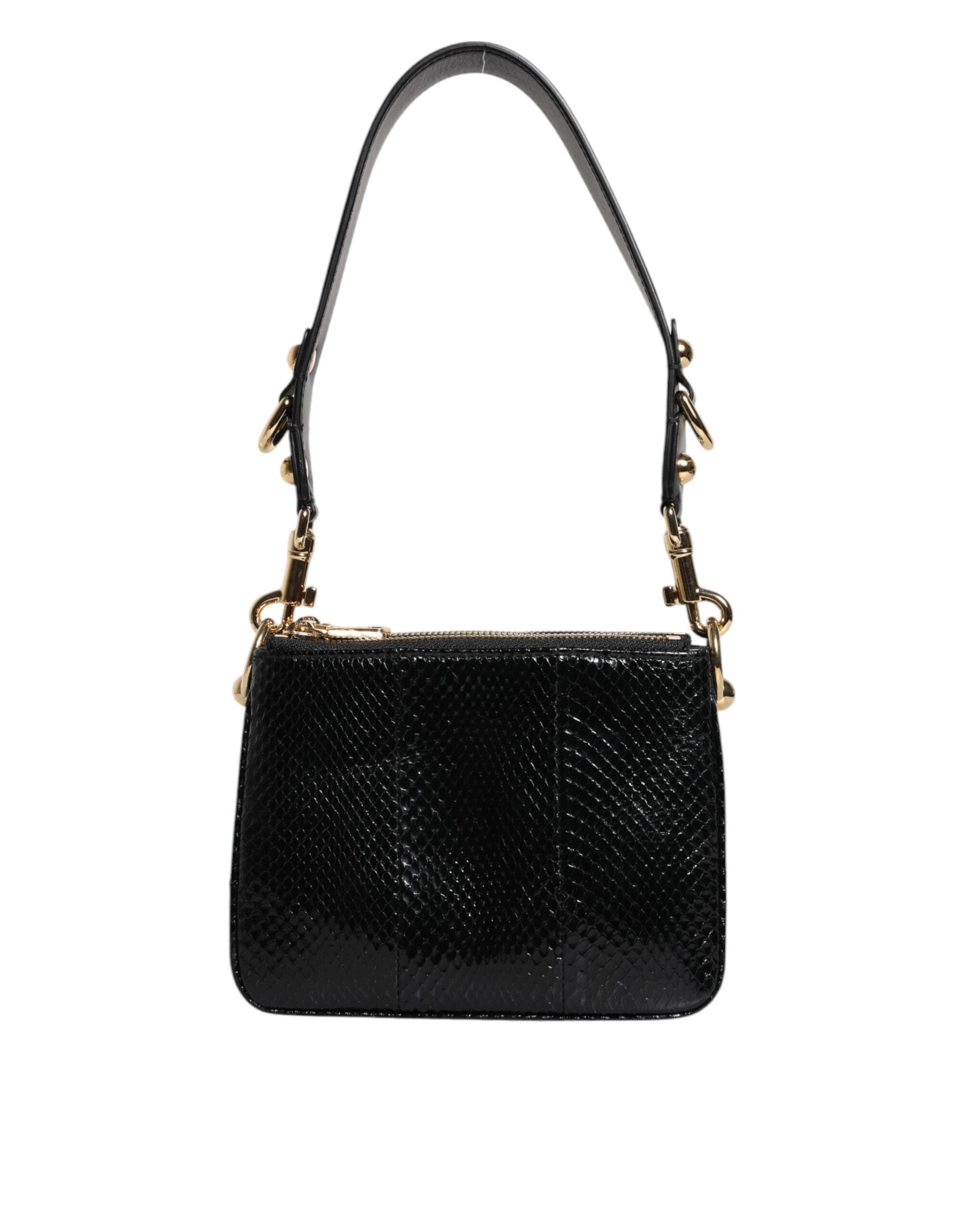 Dolce & Gabbana Black Leather Shoulder Sling Clutch Bag