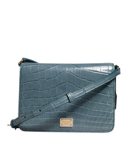 Dolce & Gabbana Green Crocodile and Calf Leather Crossbody Mini Bag