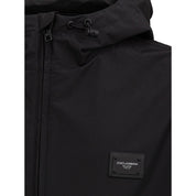 Black Polyester Jackets & Coat