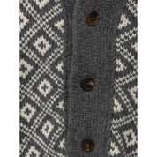 Bicolor Cashmere Cardigan