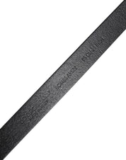 Dolce & Gabbana Black Calfskin Metal Logo Buckle Belt