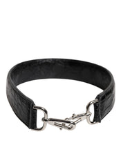 Dolce & Gabbana Black Alligator Leather Shoulder Strap