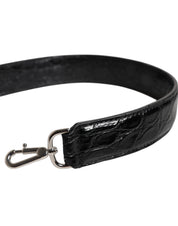 Dolce & Gabbana Black Alligator Leather Shoulder Strap