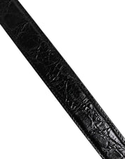 Dolce & Gabbana Black Alligator Leather Shoulder Strap