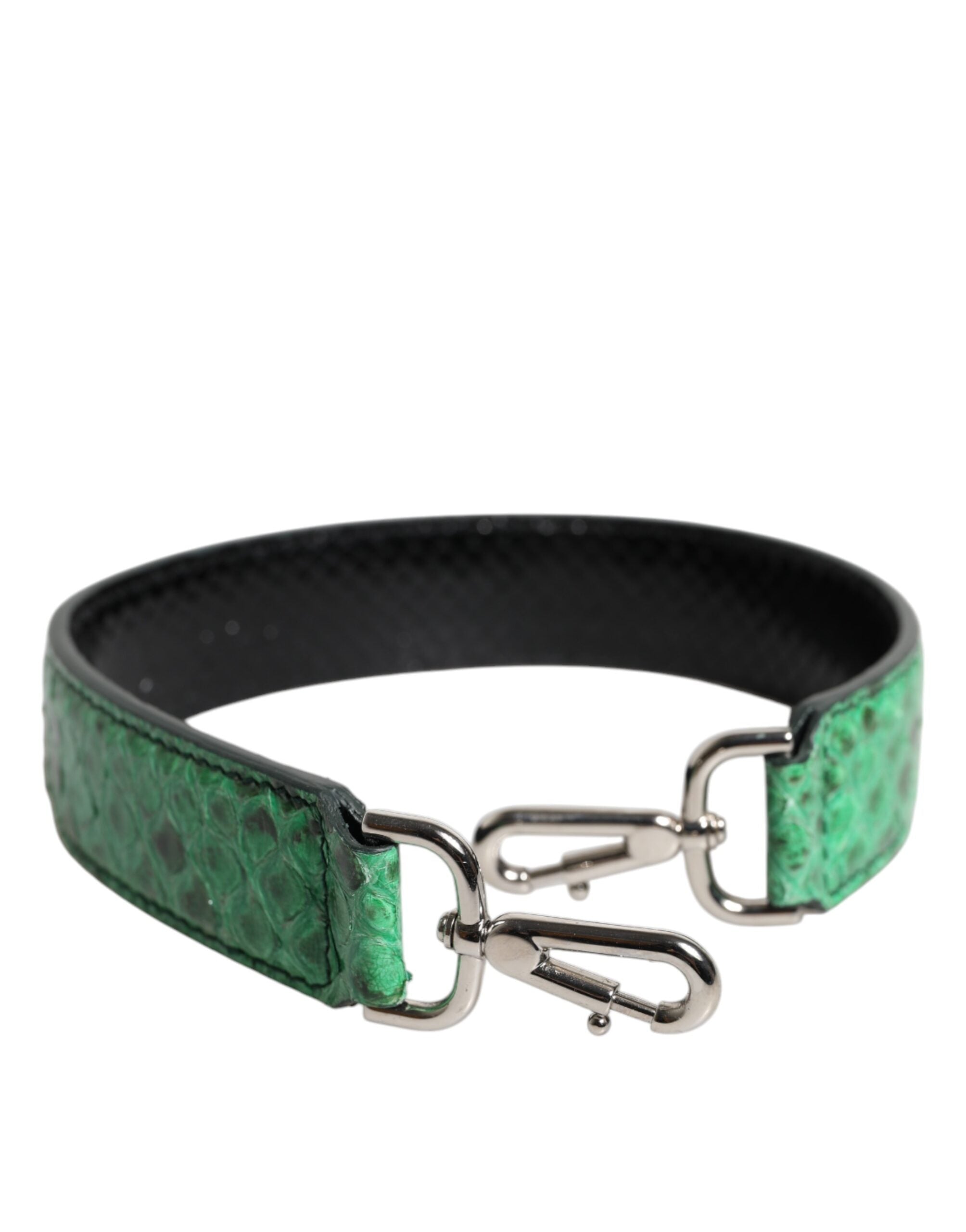 Dolce & Gabbana Black Green Python Shoulder Strap