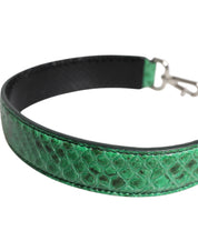 Dolce & Gabbana Black Green Python Shoulder Strap