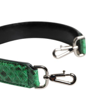 Dolce & Gabbana Black Green Python Shoulder Strap