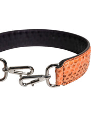 Dolce & Gabbana Black Beige Python Leather Shoulder Strap
