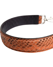 Dolce & Gabbana Black Beige Python Leather Shoulder Strap
