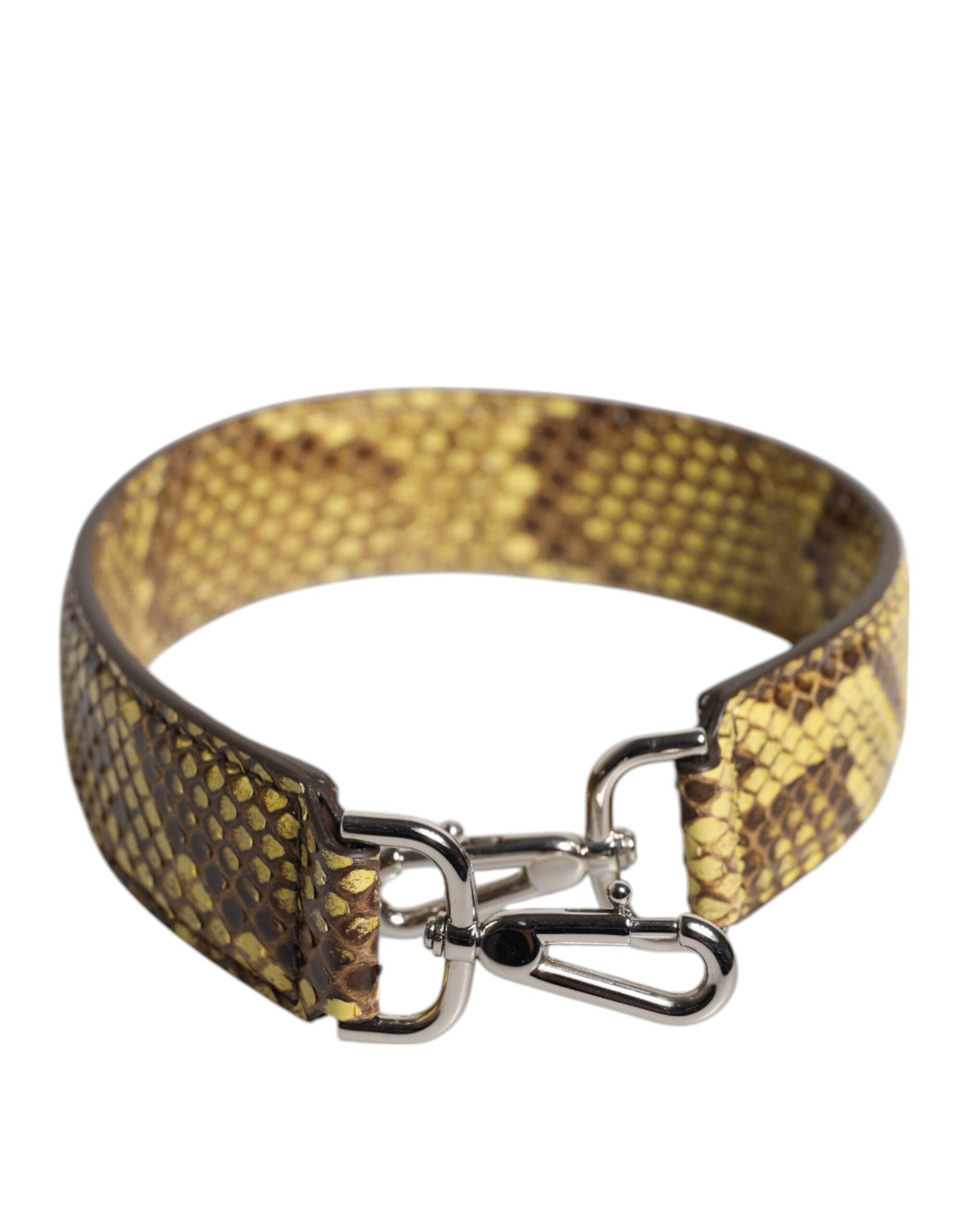 Dolce & Gabbana Yellow Python Leather Shoulder Strap