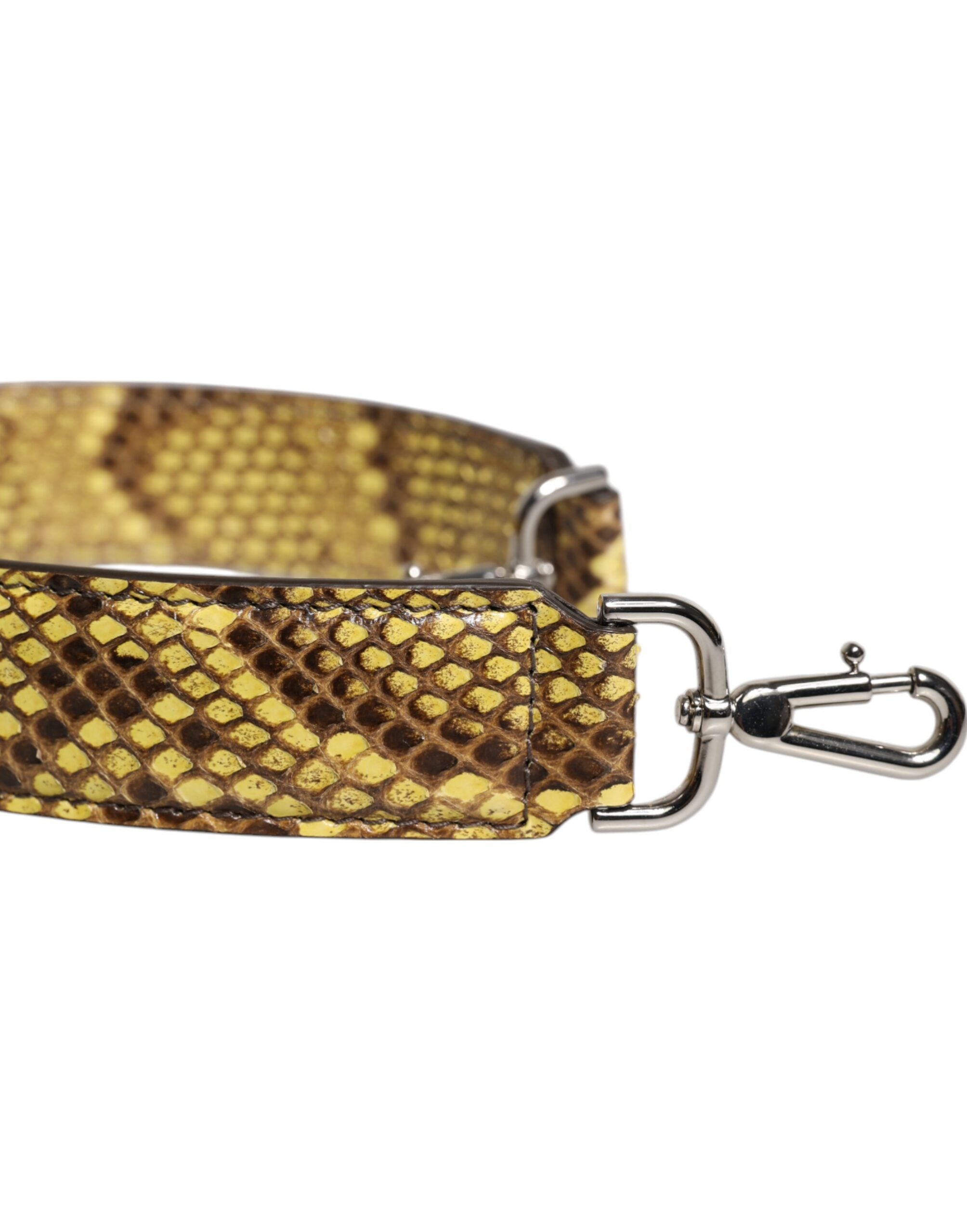 Dolce & Gabbana Yellow Python Leather Shoulder Strap