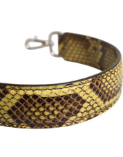 Dolce & Gabbana Yellow Python Leather Shoulder Strap