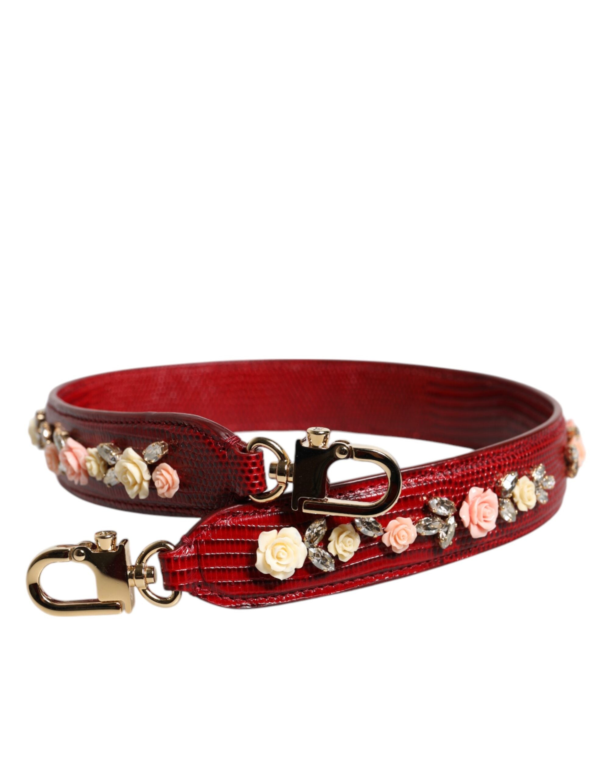 Dolce & Gabbana Red Calf Leather Shoulder Strap