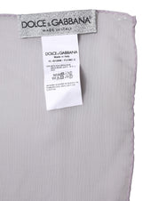 Lila rektangulär silkessjal