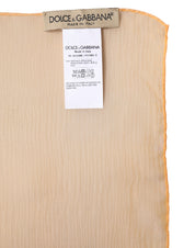 Orange Rektangulär Silkessjal