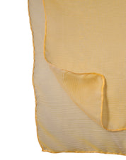 Gul rektangulär omlottsjal i siden