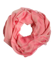 Rosa sidenrektangelhalsduk för kvinnor
