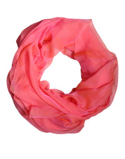 Rosa sidenrektangelhalsduk för kvinnor
