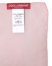 Rosa sidenrektangelhalsduk för kvinnor