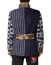 Multicolor Cotton Logo Patchwork Coat Jacket